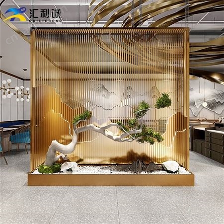 金属柜台组合屏风隔断 不锈钢玄关商品房遮挡装饰定制