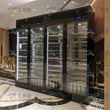 酒店展示常温红酒柜 不锈钢可带灯光酒架定制