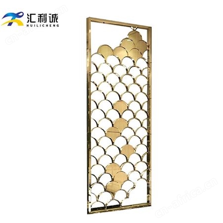 黄钛金长虹玻璃屏风搭配艺术画玻璃 屏风满焊工艺定制