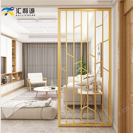 佛山镜面客厅不锈钢屏风隔断 金属镂空激光屏风定制