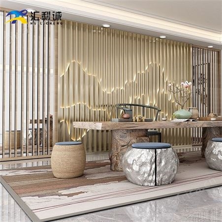 仿水流动不锈钢激光屏风 承接激光屏风批发工程