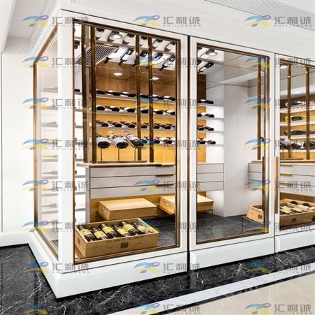 定制不锈钢酒柜 私人地下室圆形葡萄酒窖 会所不锈钢酒架