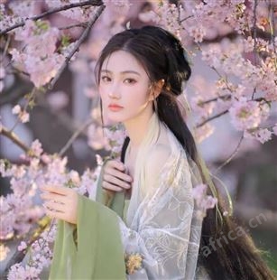 樱花汉服女士古装裙春秋薄款汉服