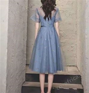 洋装小晚礼服裙女2021新款宴会气质显瘦名媛轻奢小众平时可穿