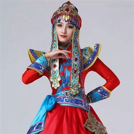 成人蒙古族演出服少数民族筷子舞表演服