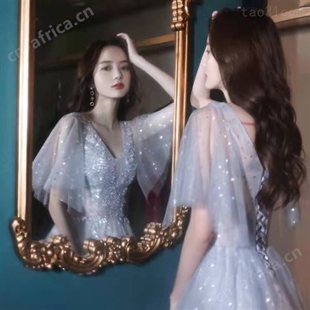 洋装晚礼服裙轻奢小众仙气质高贵名媛生日女高级设计感毕业夏