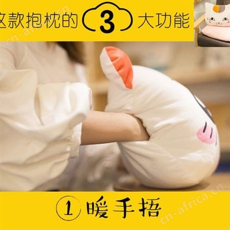 可爱爪子冬季暖手抱枕定制批发厂家 多功能抱枕毯子两用定制厂家
