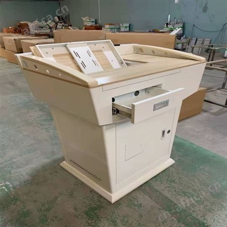 多媒体讲台 教室教师多功能讲桌 定制金属多功能讲桌 旭峰家具现货供应