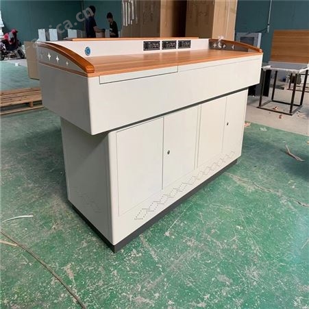 学校多媒体讲台 钢木结合木面中控教师讲桌 旭峰家具供应