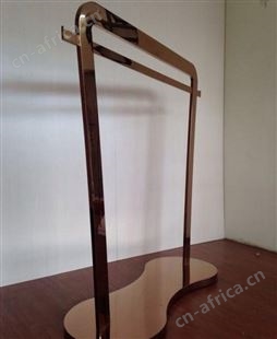 厂家定制黄钛金不锈钢展示架 现代简约钛金304不锈钢图书展示架