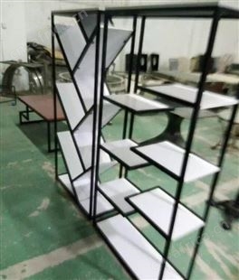 玫瑰金拉丝无指纹不锈钢珠宝展示架  来CAD图定制不锈钢展示架