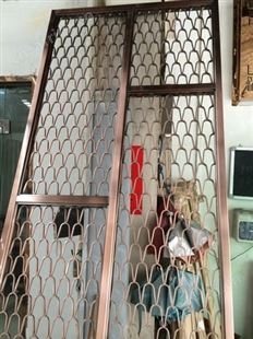 北京不锈钢屏风  玄关处不锈钢隔断装饰屏风