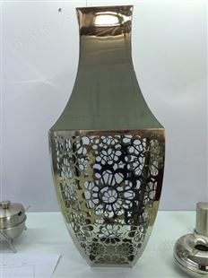 室内不锈钢组合式花盆 商场/售楼处/展厅大堂不锈钢黑钛花钵