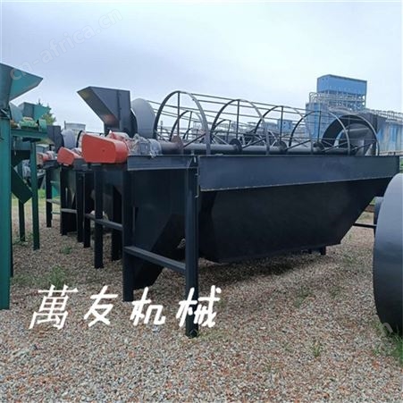 萬友有机肥滚筒筛分机肥料震动筛料机颗粒筛选机设备