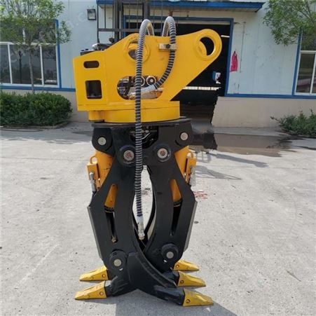 挖掘机前端属具360度旋转抓木机 金耀