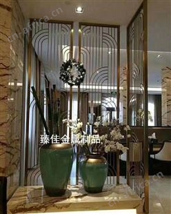 臻佳专业定做不锈钢花格 酒店会所金属花格定制厂家