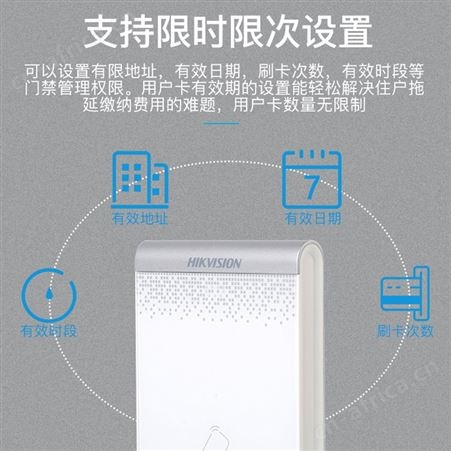 海康门禁发卡器DS-K1F180D8E支持ID IC EM卡 USB2.0免驱