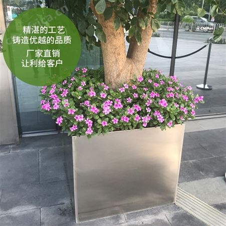 隔断不锈钢花盆花箱厂家 酒店商场花箱厂家 定制款花盆组合