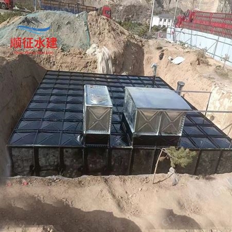 顺征 消防 螺栓装配式 抗浮式复合钢板 BDF箱泵一体地埋水箱
