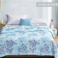 一件代发 富安娜印花蚕丝被\花影鹿鸣