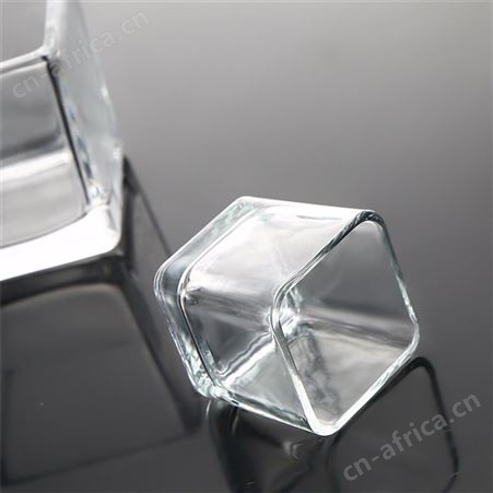 8*8方缸玻璃透明蜡烛杯方形烛台杯罐支持印刷烫金喷涂花瓶摆件