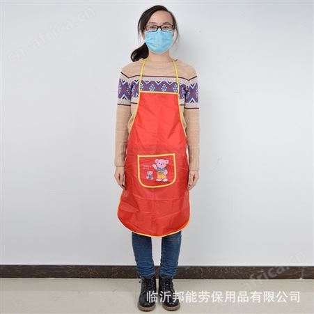 现货批发 广告围裙定制logo 纯色挂脖防水围裙 礼品*围裙印字