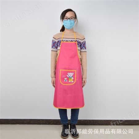 现货批发 广告围裙定制logo 纯色挂脖防水围裙 礼品*围裙印字