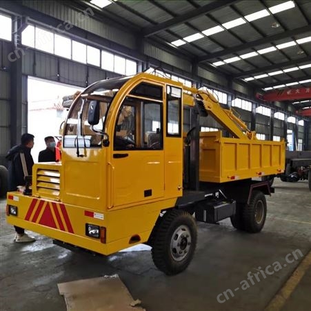 车厢自卸式轮栽挖掘机 8吨 10吨四不像随车挖 多功能四驱运输车