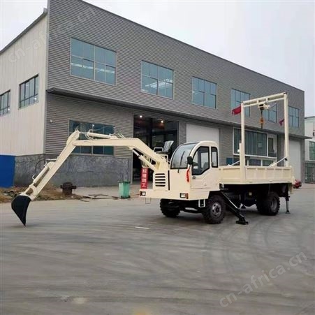 6吨小型农用四不像运输车 龙门吊挖一体车四驱随车挖机