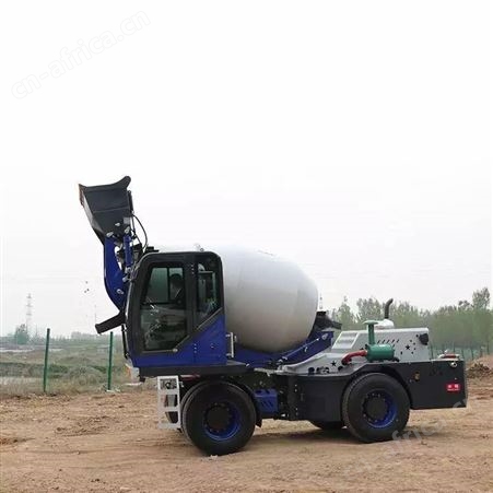 上料运输一体混泥土搅拌车 平口移动罐朝天锅装载机