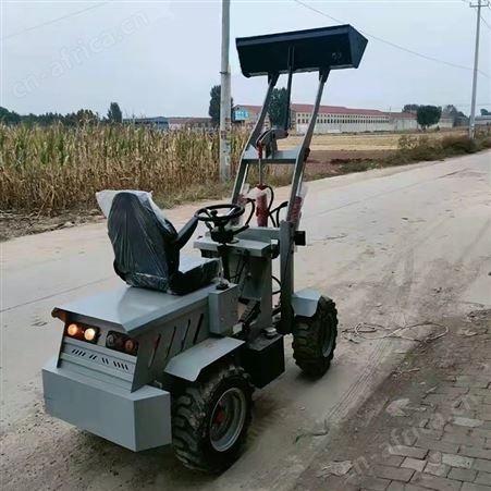 电动四驱 轮胎式移动小型装载机  农用新能源小铲车