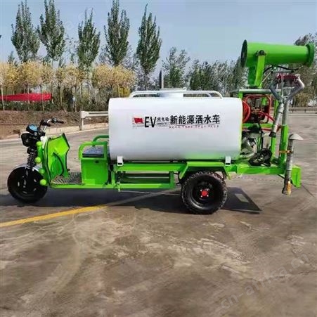 轮胎式电动三轮洒水车 小型多功能道路雾炮车 省时省力