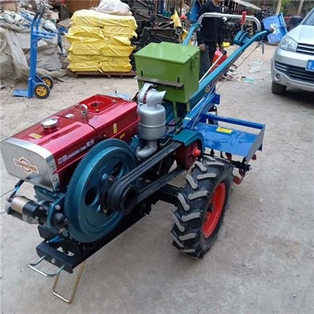 农用手扶拖拉机 可悬挂各种农具 旋耕开沟一体机 佩戴水泵